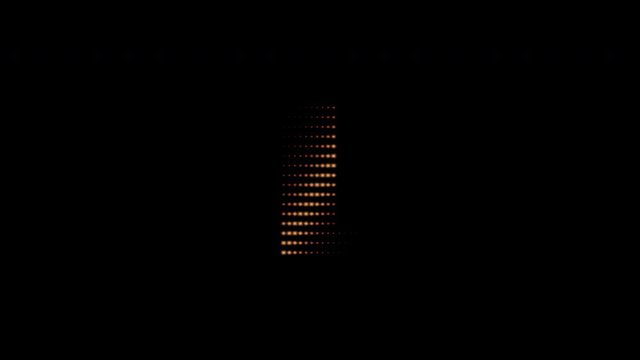Small Letter "l" made of Lights and Pulsing as a Heart Beat With Alpha Channel