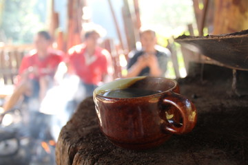 Hot coffee is ready.