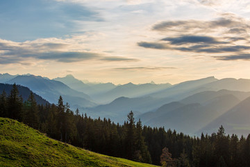 Fototapeta na wymiar Allgäu - Alpen - Berge - Weite
