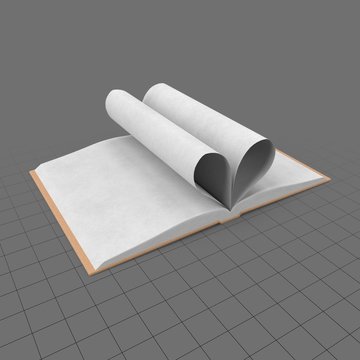 Book with heart shaped pages