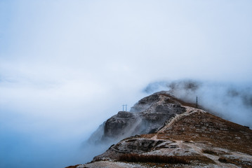 clouds over the mountains 