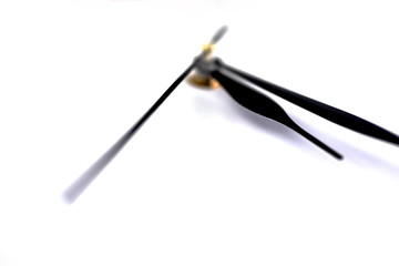 clock hands on a white background