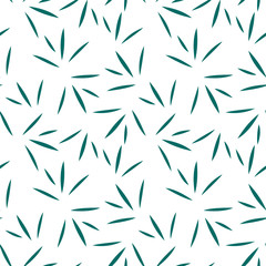 Fototapeta premium Abstract seamless pattern with narrow leaves. Floral print