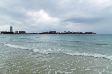 Dramatic Cloudy Sky for Thunderstorm, Cloudscape Over Arabian Sea.