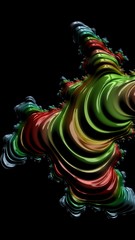 Artfully 3D rendering fractal, fanciful abstract illustration and colorful designed pattern