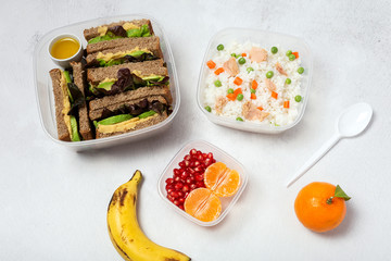 Food in tupperware ready to eat