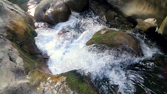 Small waterfall 8x slow motion