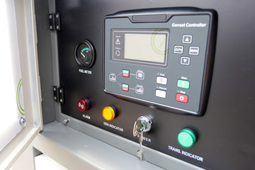 Generator power set controller or genset controller panel for setting