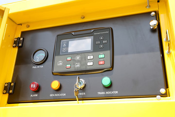 Generator power set controller or genset controller panel for setting