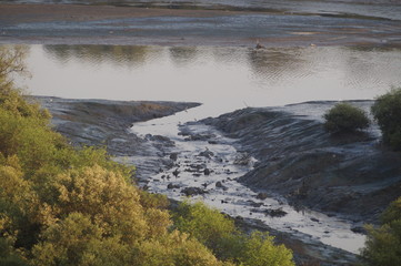 water on rocks