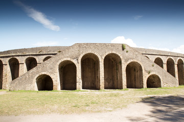 Fototapeta na wymiar large architecture archs of the amphitheater