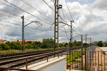 Railway landscape in Almansa.