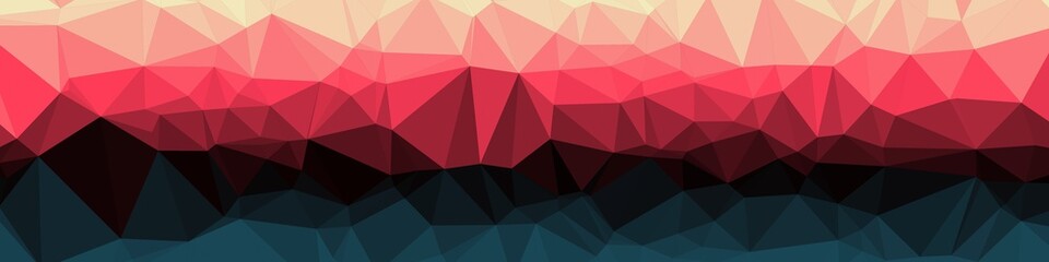 Red Color Abstract trianglify Generative Art background illustration