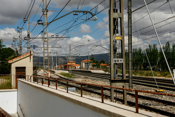 Railway landscape in Almansa.