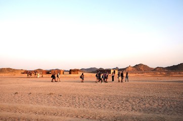 Village bédouin dans le désert ( Hurghada -Égypte)