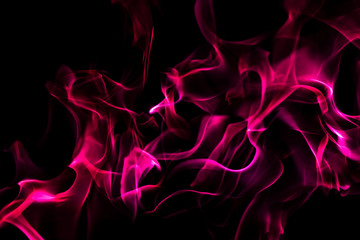 Purple fire forms abstraction in black background