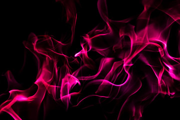 Fototapeta premium Purple fire forms abstraction in black background