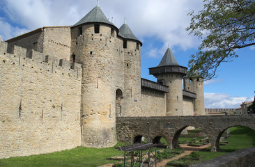 Fototapeta na wymiar Cite de Carcassonne, France.