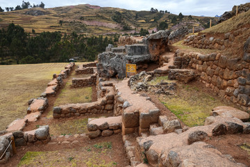 Ruins of Inca buildings. Chinchero, Peru.