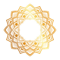 flower gold mandala vector ornament