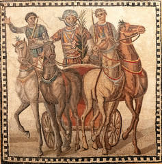 Fototapeta na wymiar roman mosaic with the winer