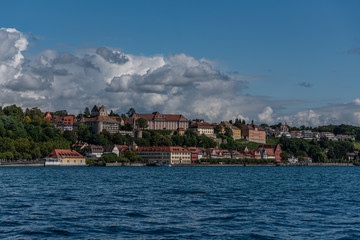 The city of Meersburg at Lake Constance