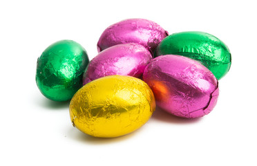 Easter eggs in foil