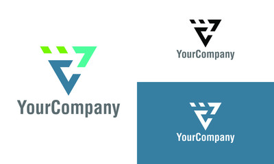 Naklejka premium Creative letter V, VG, VS logo design template. Simple minimalist template graphic illustration. Creative vector emblem, for icon or design concept.