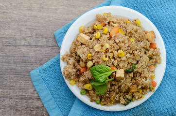 A top of fried rice plate meal