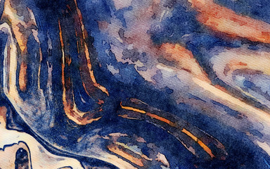 Naklejka premium Contemporary abstraction wall art print, modern beautiful pattern background, fashion fantasy style oil painting artwork, volume brush strokes on canvas, colorful artistic print or poster