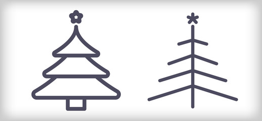 Two design abstract christmas tree