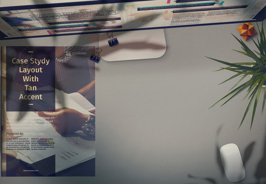 Dark Gray and Tan Case Study Layout