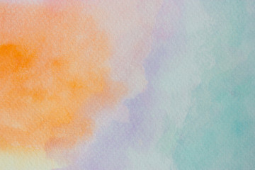 Abstract colorful watercolor on white background. Watercolor for background.