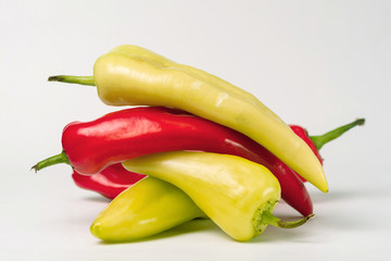 Peppers isolated on white background
