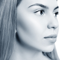 Fototapeta premium Beautiful girl with perfect makeup and skin.