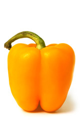 Yelow bell pepper isolated on white background