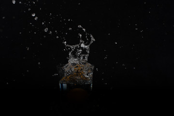 splash in glass