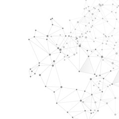 Gometric plexus structure cybernetic concept.