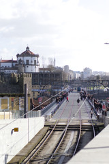 Porto subway and church in background
