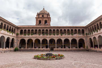Fototapeta na wymiar Church of Santo Domingo, Coricancha,Cusco, Peru,South America. Build on ruins of Incan Temple of the Sun.
