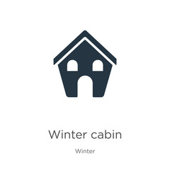 Winter cabin icon vector. Trendy flat winter cabin icon from winter collection isolated on white background. Vector illustration can be used for web and mobile graphic design, logo, eps10