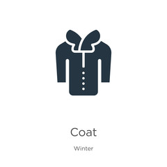 Coat icon vector. Trendy flat coat icon from winter collection isolated on white background. Vector illustration can be used for web and mobile graphic design, logo, eps10