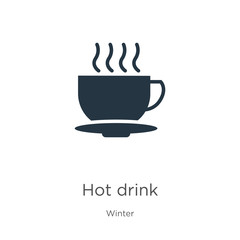 Hot drink icon vector. Trendy flat hot drink icon from winter collection isolated on white background. Vector illustration can be used for web and mobile graphic design, logo, eps10