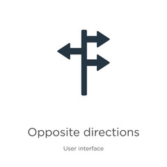 Obraz premium Opposite directions icon vector. Trendy flat opposite directions icon from user interface collection isolated on white background. Vector illustration can be used for web and mobile graphic design,