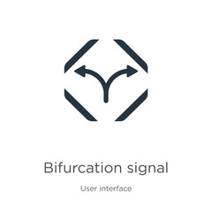 Bifurcation signal icon vector. Trendy flat bifurcation signal icon from user interface collection isolated on white background. Vector illustration can be used for web and mobile graphic design,