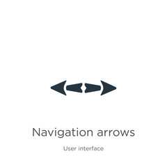 Navigation arrows icon vector. Trendy flat navigation arrows icon from user interface collection isolated on white background. Vector illustration can be used for web and mobile graphic design, logo,