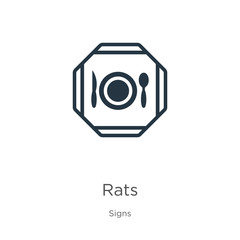 Rats icon vector. Trendy flat rats icon from signs collection isolated on white background. Vector illustration can be used for web and mobile graphic design, logo, eps10