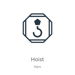 Hoist icon vector. Trendy flat hoist icon from signs collection isolated on white background. Vector illustration can be used for web and mobile graphic design, logo, eps10