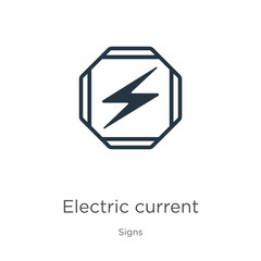 Electric current icon vector. Trendy flat electric current icon from signs collection isolated on white background. Vector illustration can be used for web and mobile graphic design, logo, eps10