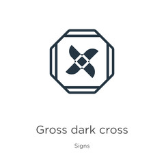 Gross dark cross icon vector. Trendy flat gross dark cross icon from signs collection isolated on white background. Vector illustration can be used for web and mobile graphic design, logo, eps10